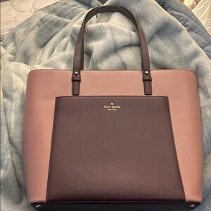 Kate Spade Two-Tone Pink and Purple Tote